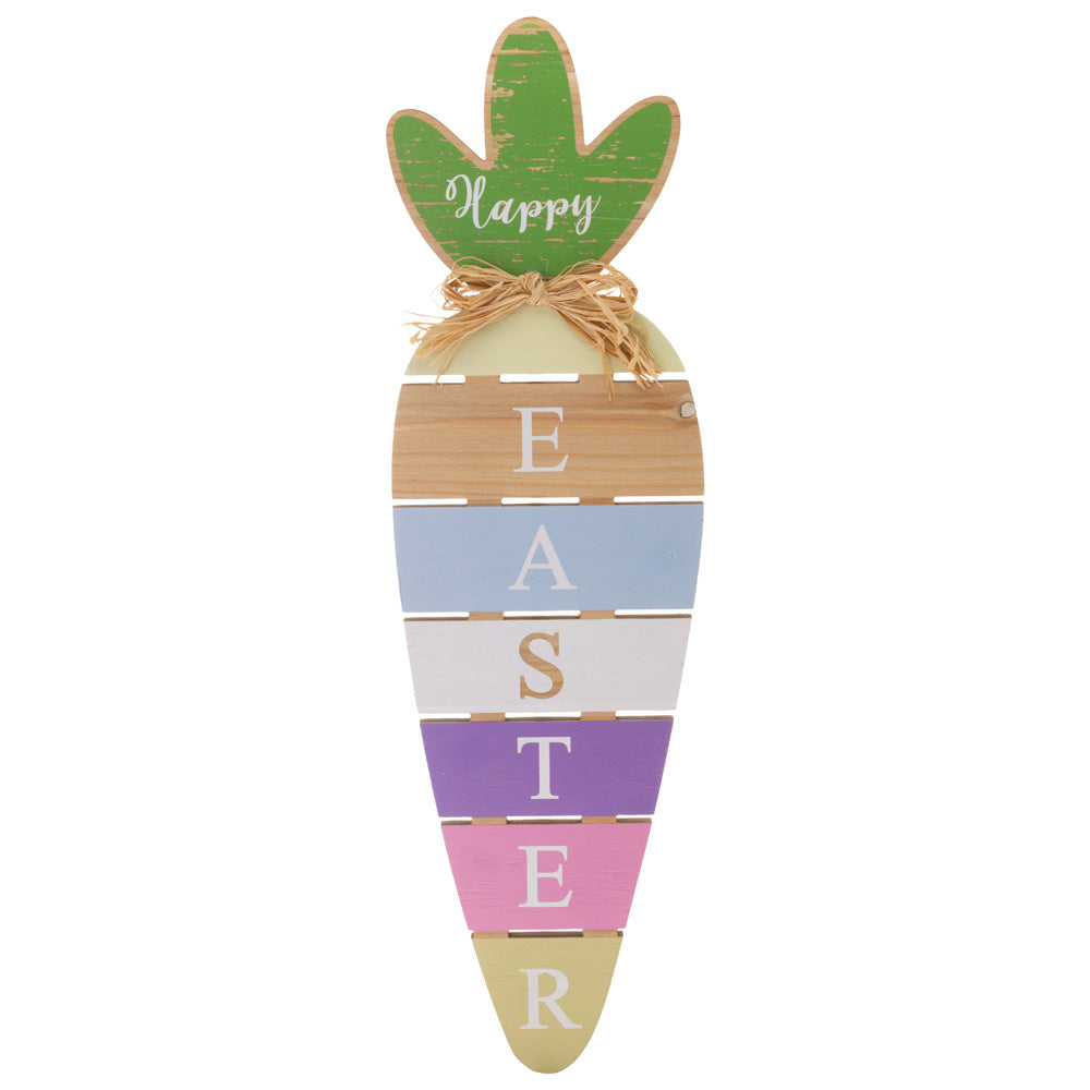 Letrero de zanahoria arcoíris de Pascua