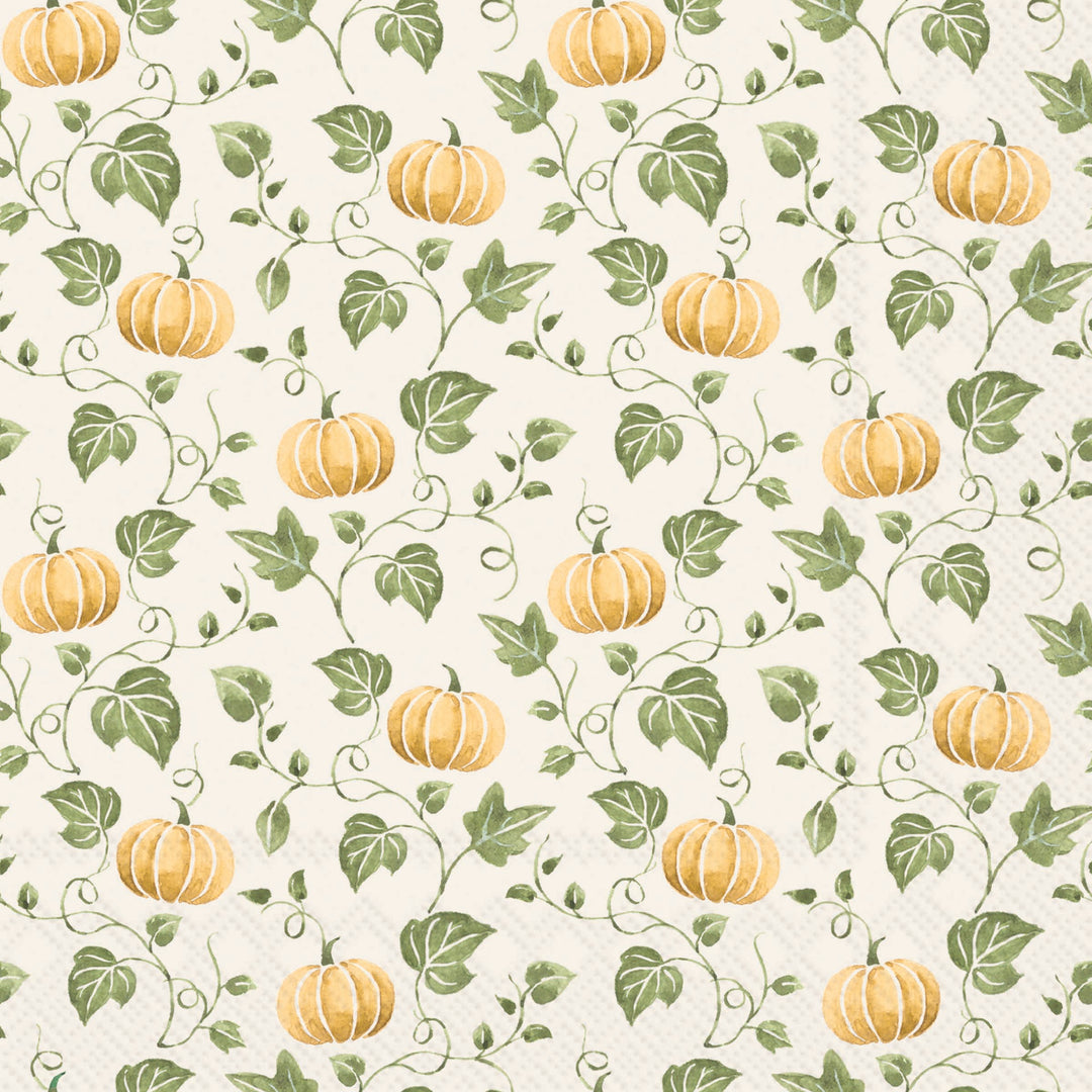 Simple Pumpkin Yellow Cocktail Napkin