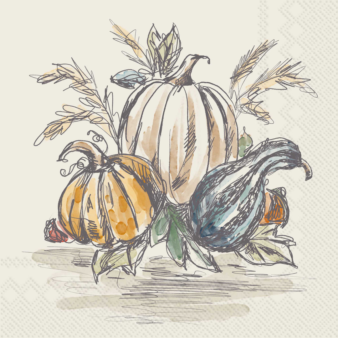 Fall Toile Cocktail Napkin