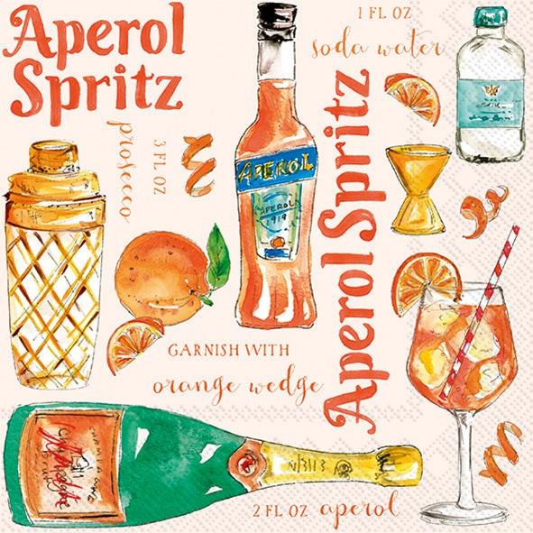Servilleta de cóctel Aperol Spritz