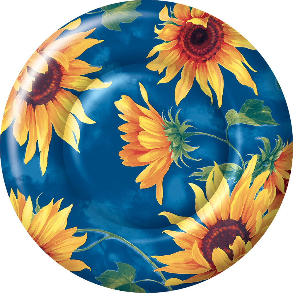 Plato llano redondo Sunshine azul
