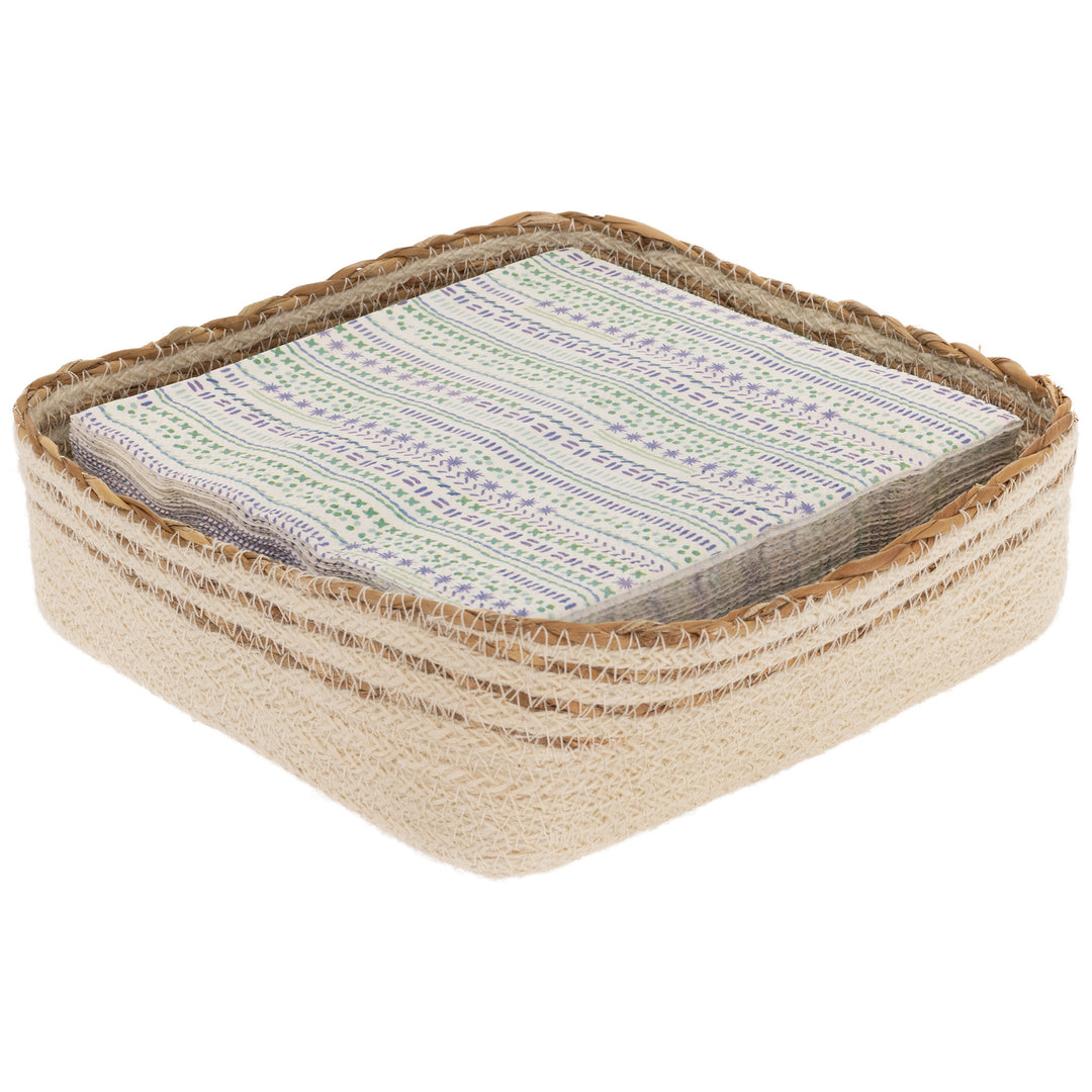 Cream Seagrass/Jute Lunch Caddy