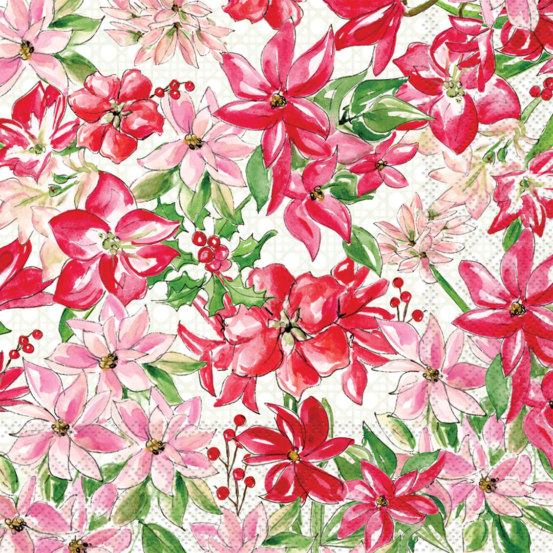Holiday Poinsettias Lunch Napkin