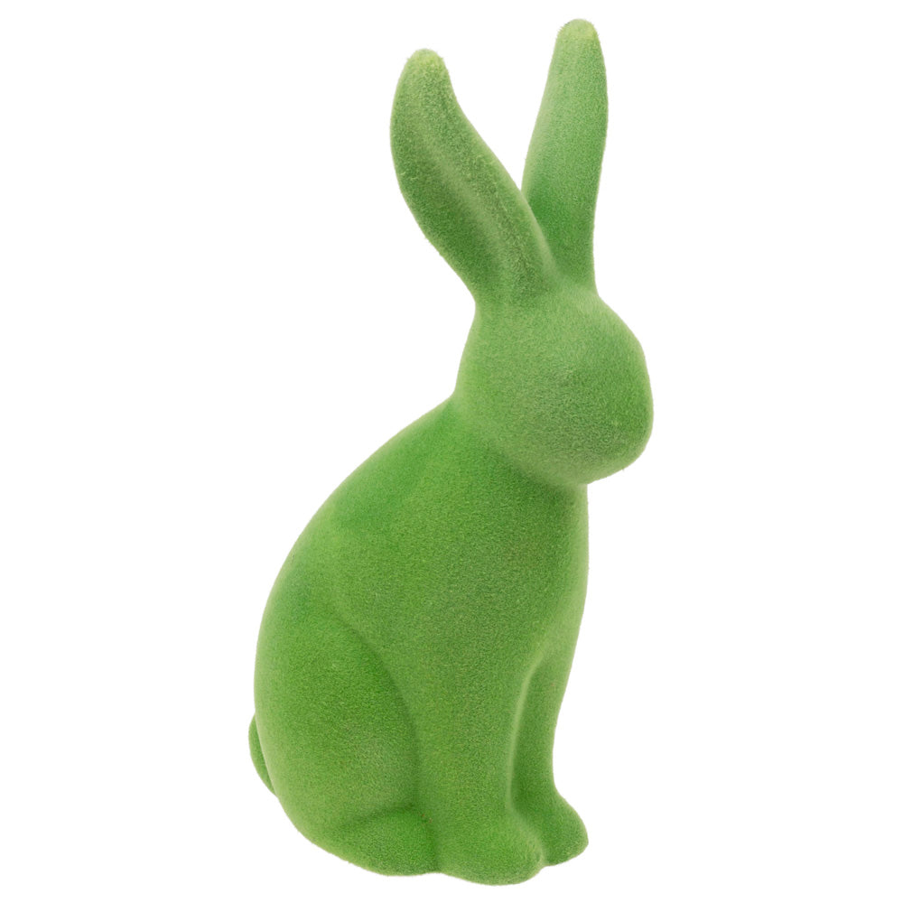 Conejito verde flocado grande
