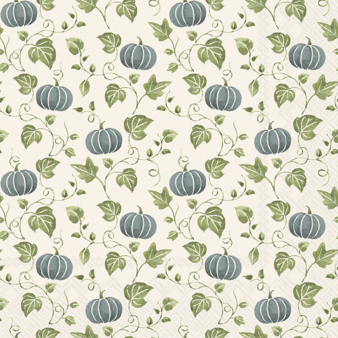 Simple Pumpkin Blue Cocktail Napkin