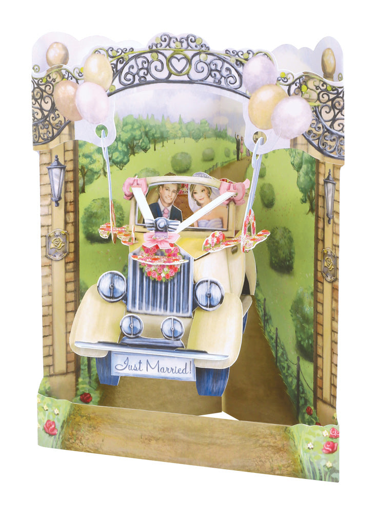 Tarjeta colgante para coche de boda