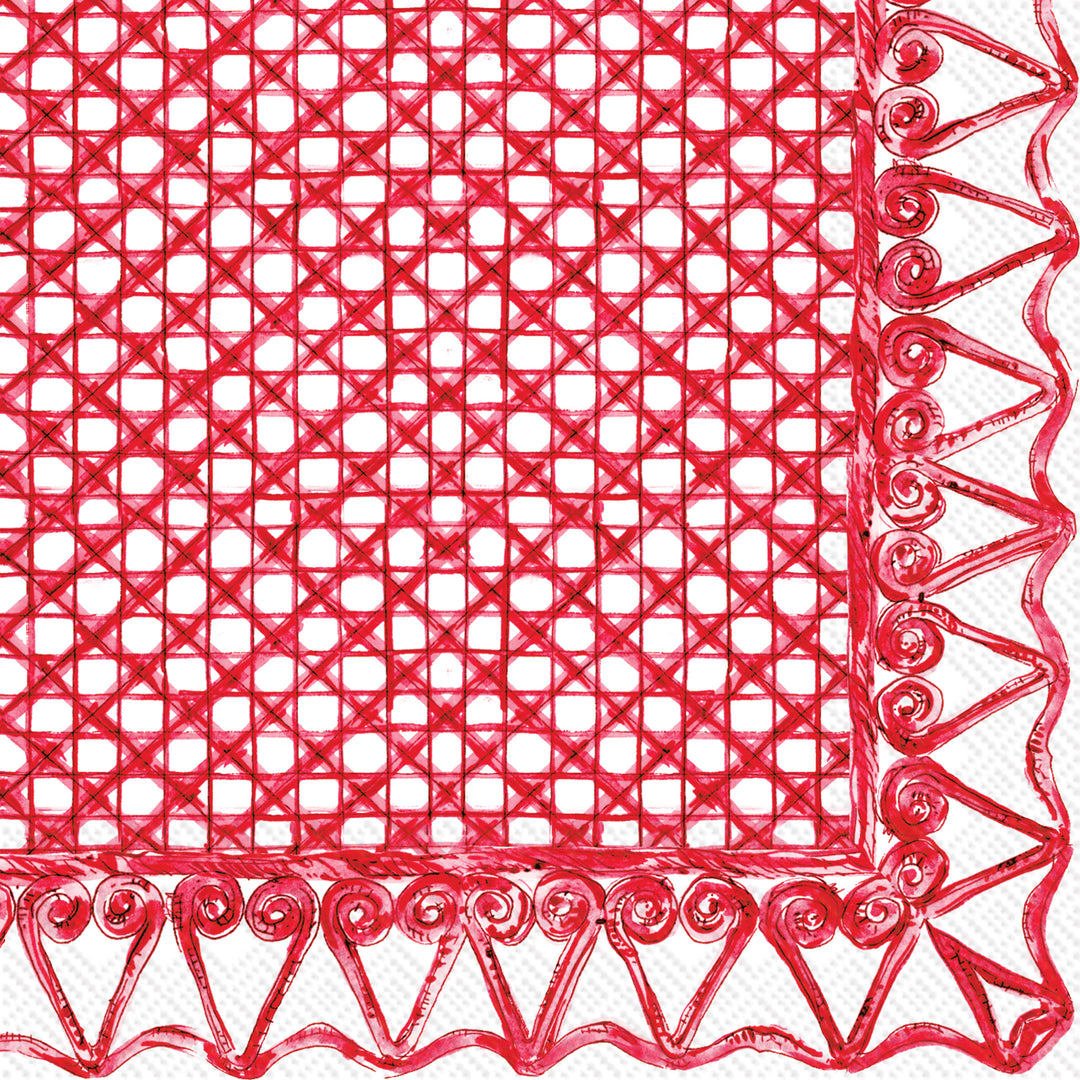 Botanical Cane red Cocktail Napkin
