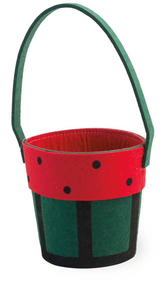 Bolsa de regalo de fieltro con forma de sandía