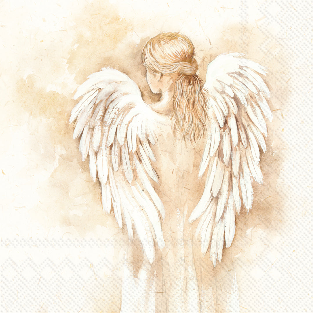 Romantic Angel Cream Lunch Napkin