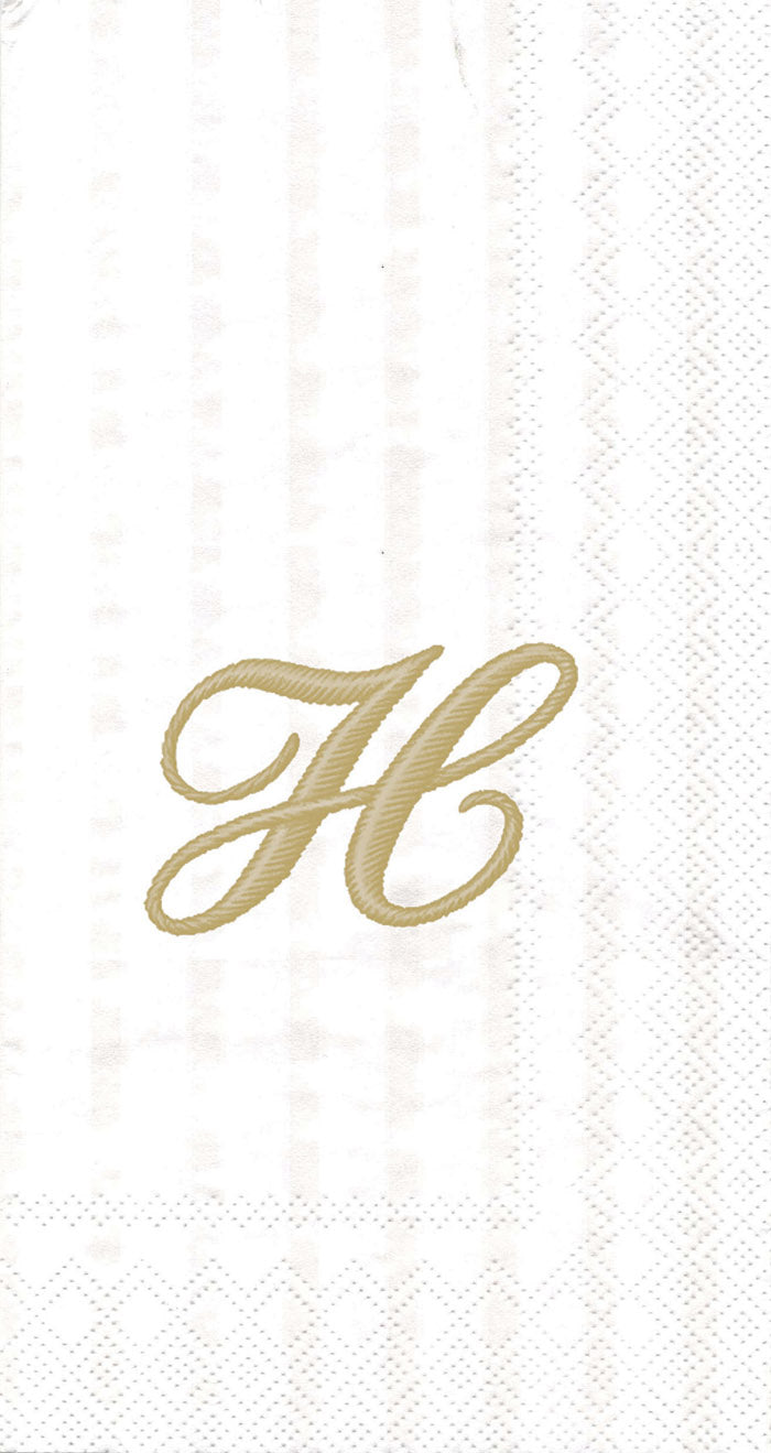 Toalla de invitados Stripes Again Monogram H Cream
