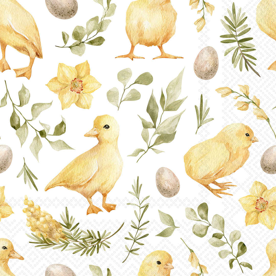 Golden Chick Cocktail Napkin