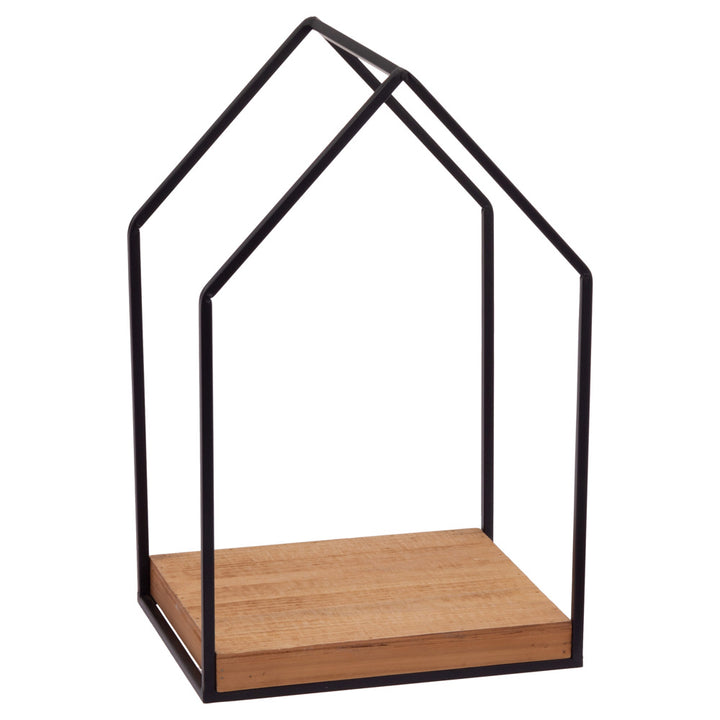 Estantería de metal y madera para casa (juego de 2)