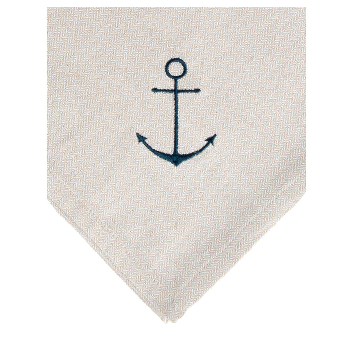 Anchor Embroidered Cloth Napkins Set of 4