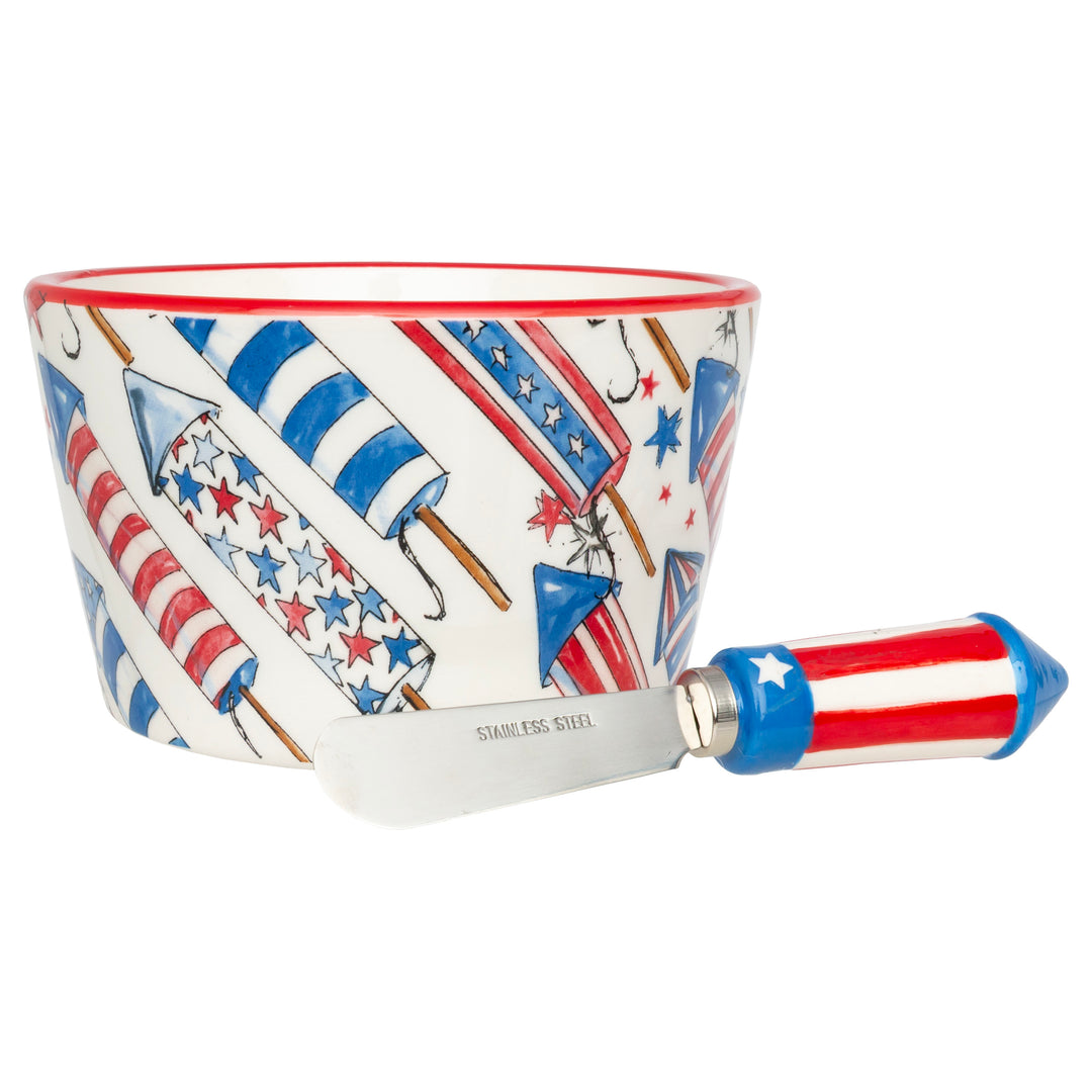 Patriotic Rockets Bowl &amp; Spreader