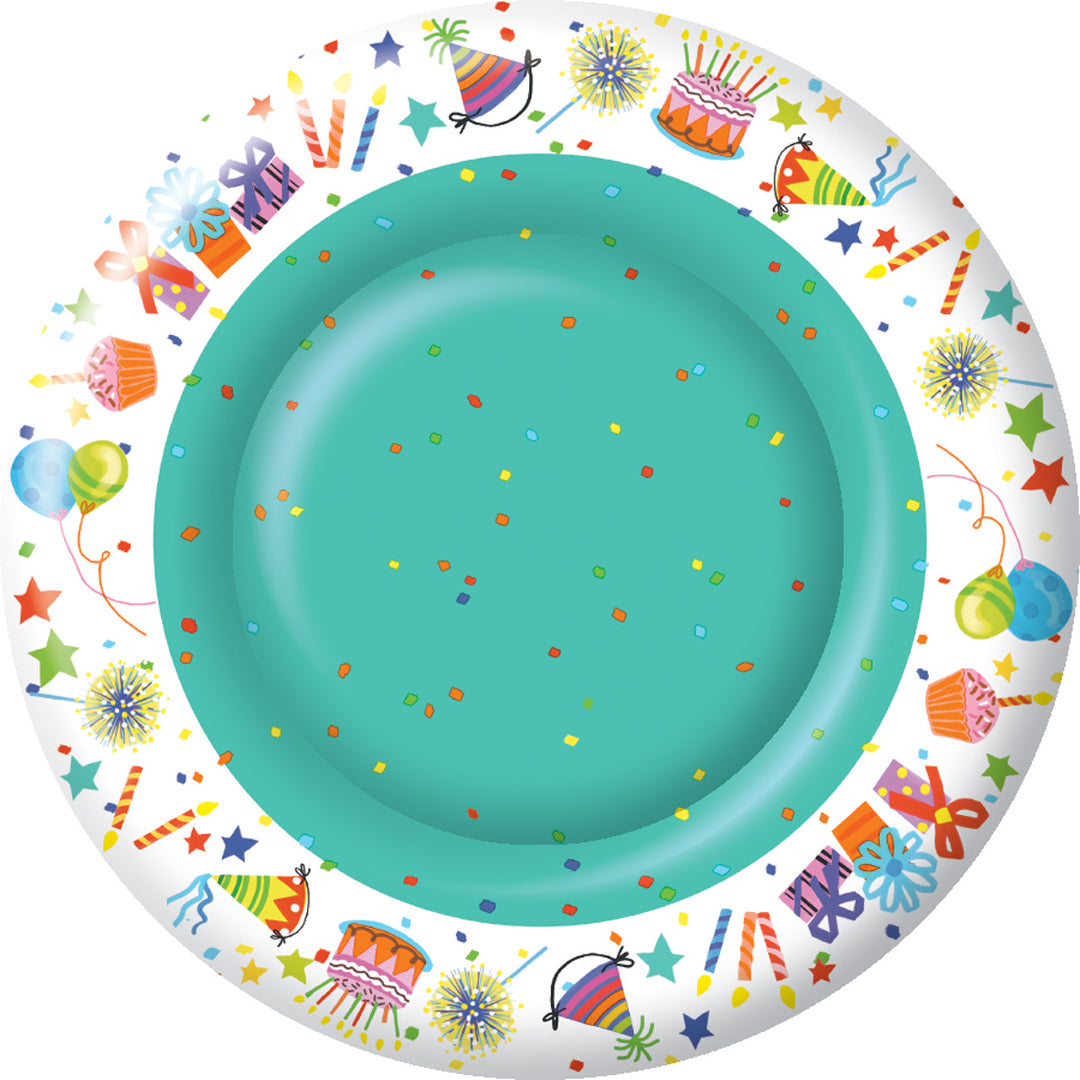 Plato redondo para la cena Happy Day