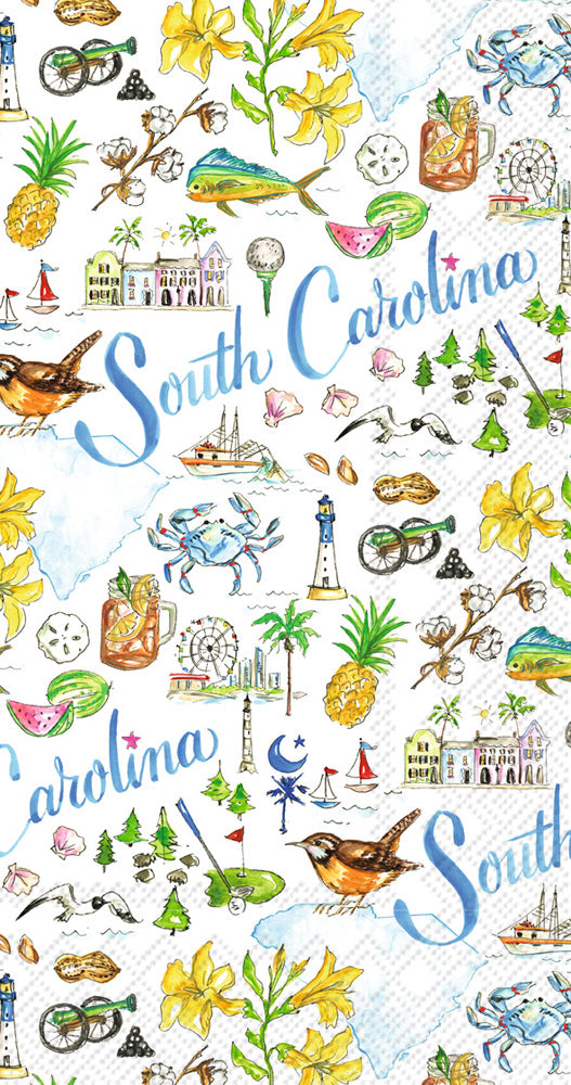 Toalla de invitados de la colección del estado de Carolina del Sur