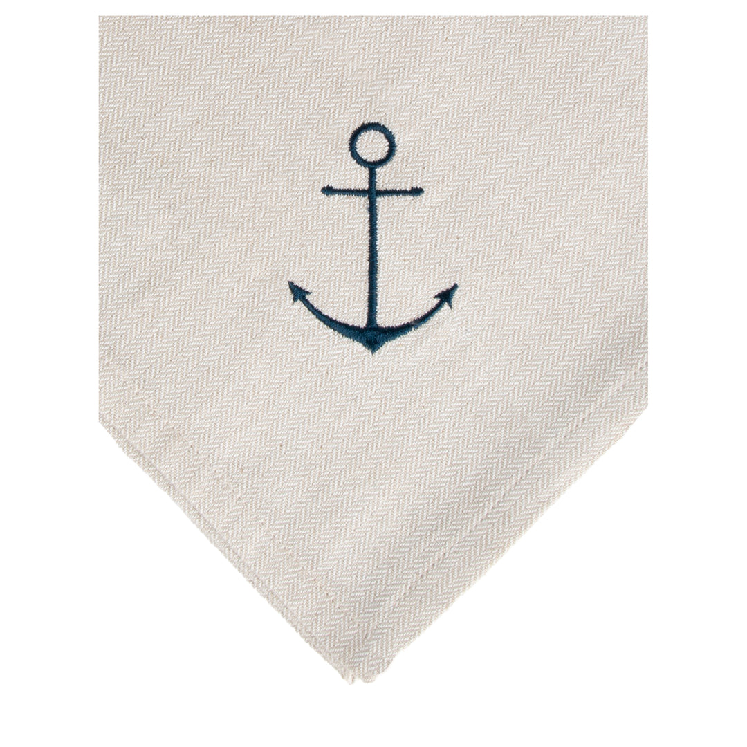 Anchor Embroidered Cloth Napkins Set of 4