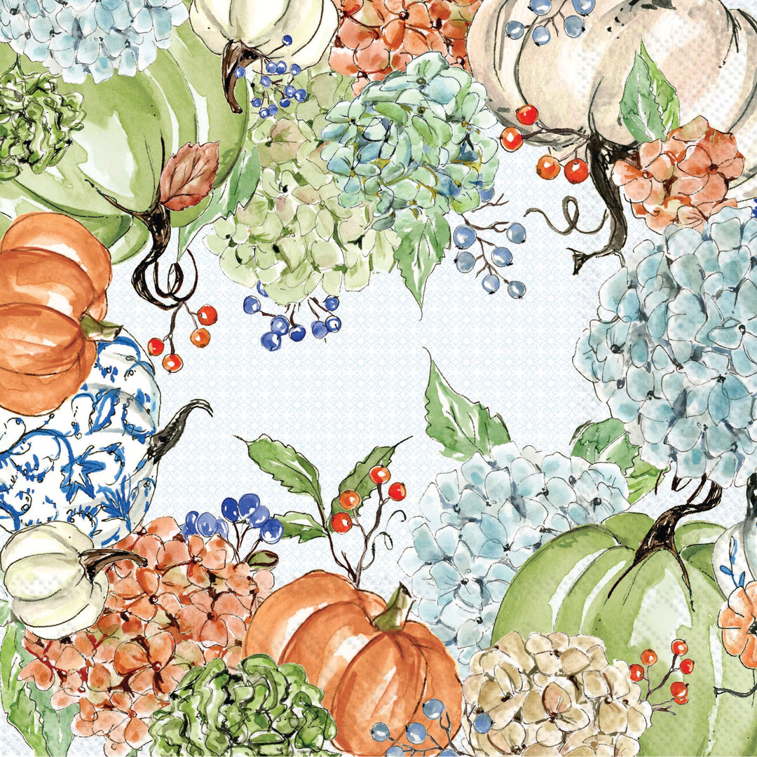 Fall Hydrangea Allover Lunch Napkin
