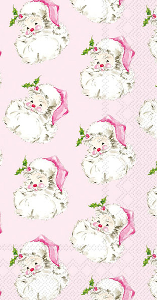 Toalla rosa para invitados de Papá Noel