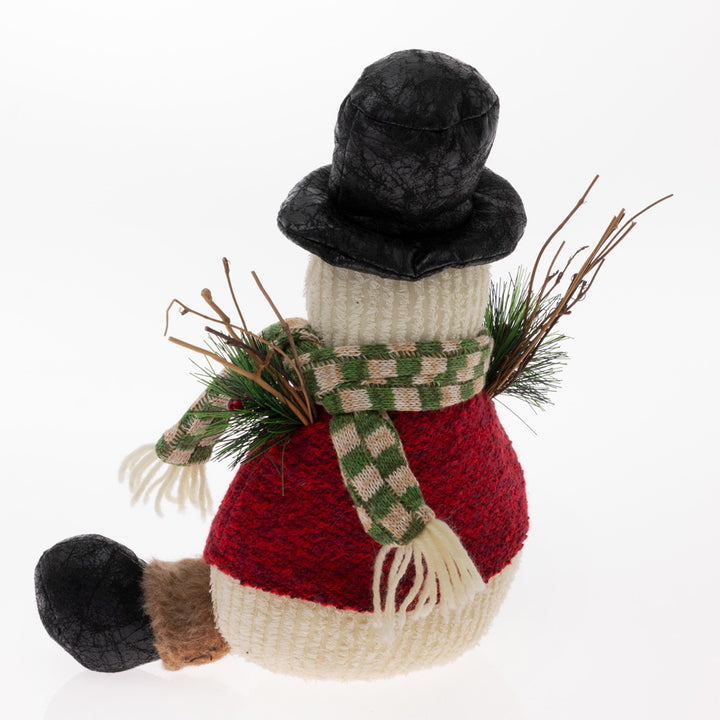 Sombrero negro de muñeco de nieve con brazo de Lou Twig