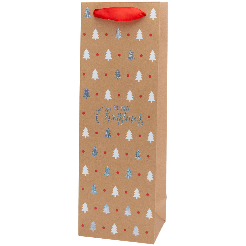 Bolsa para botellas con diseño de árbol de Navidad