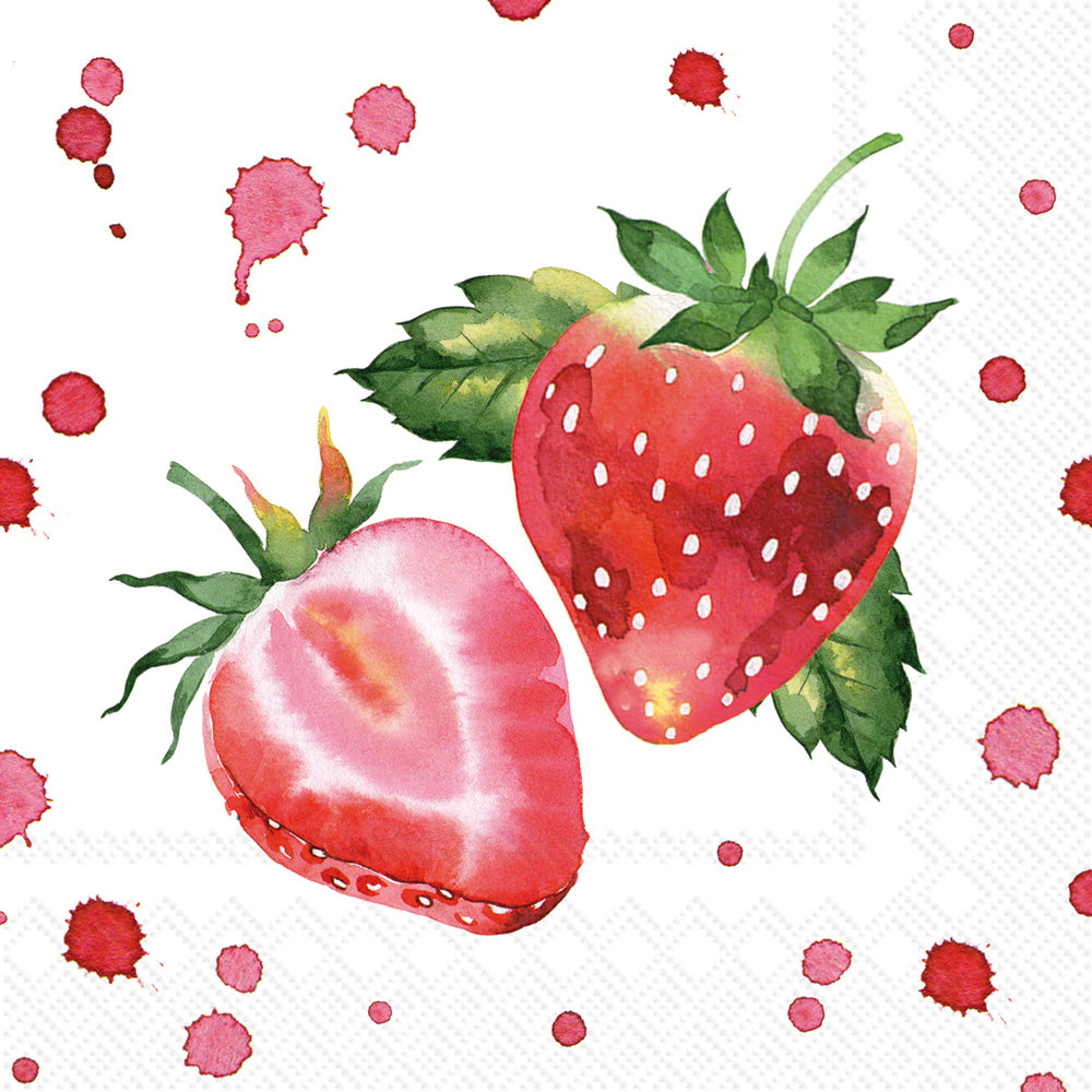 Servilleta de cóctel de fresas suaves
