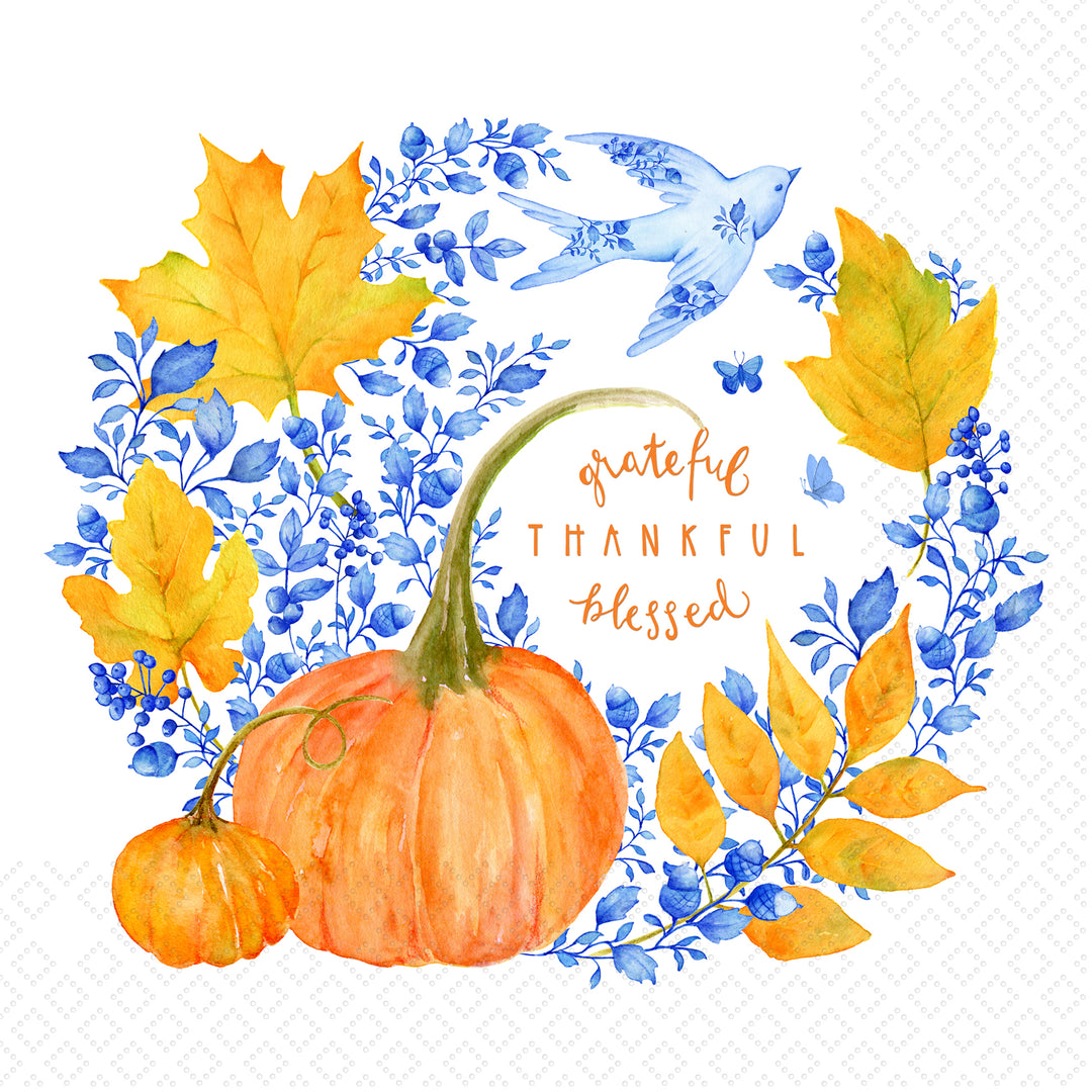 Autumn Blues Lunch Napkin