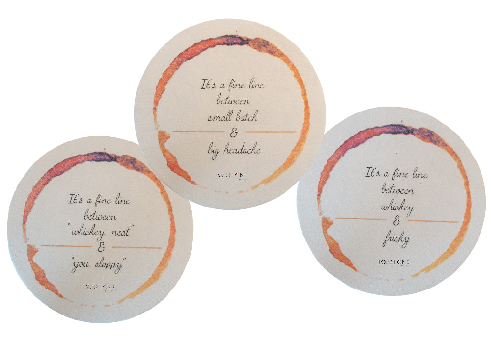 Posavasos para cócteles de whisky (juego de 9)