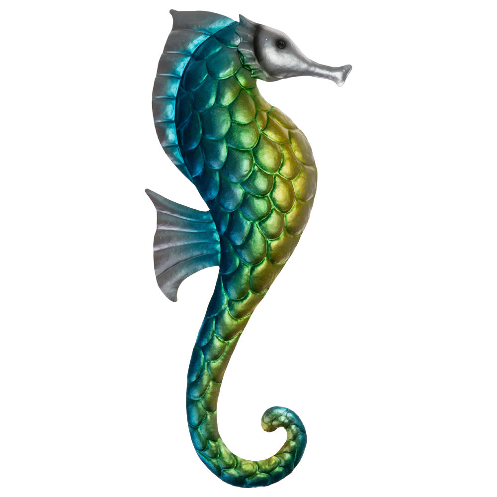 Decoración de pared de caballitos de mar brillantes