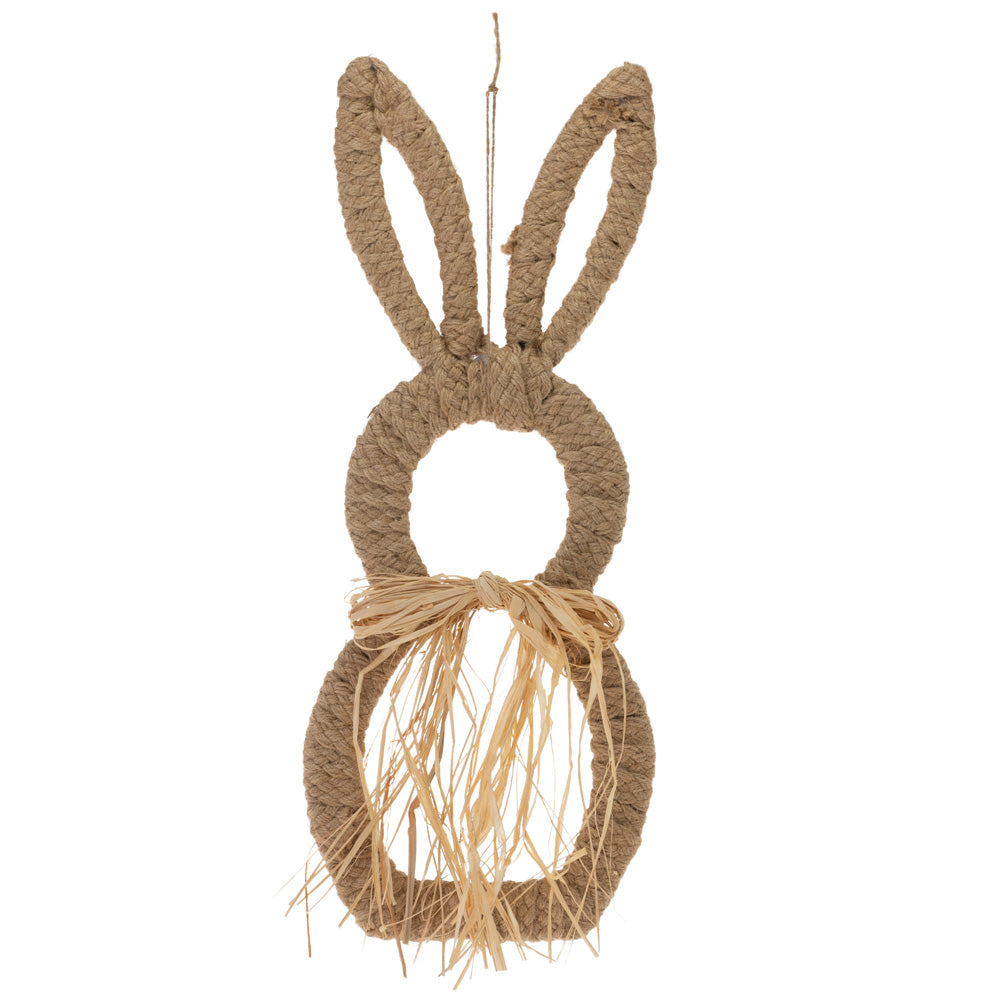 Decoración colgante de conejito de yute Bucky