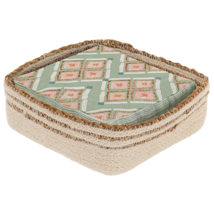 Cream Seagrass/Jute Caddy Cocktail
