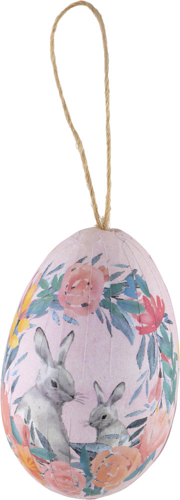 Huevos en bolsa con forma de conejitos florales