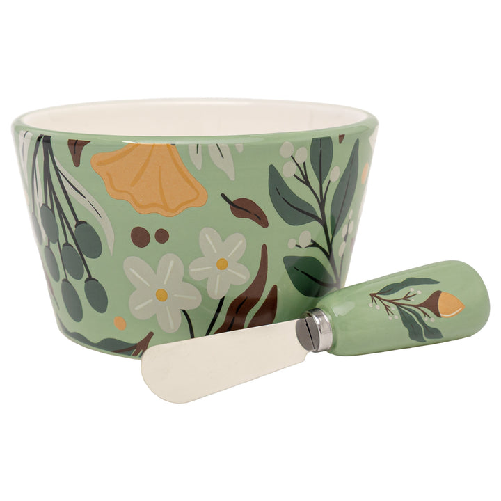 Autumn Acorn Bowl &amp; Spreader