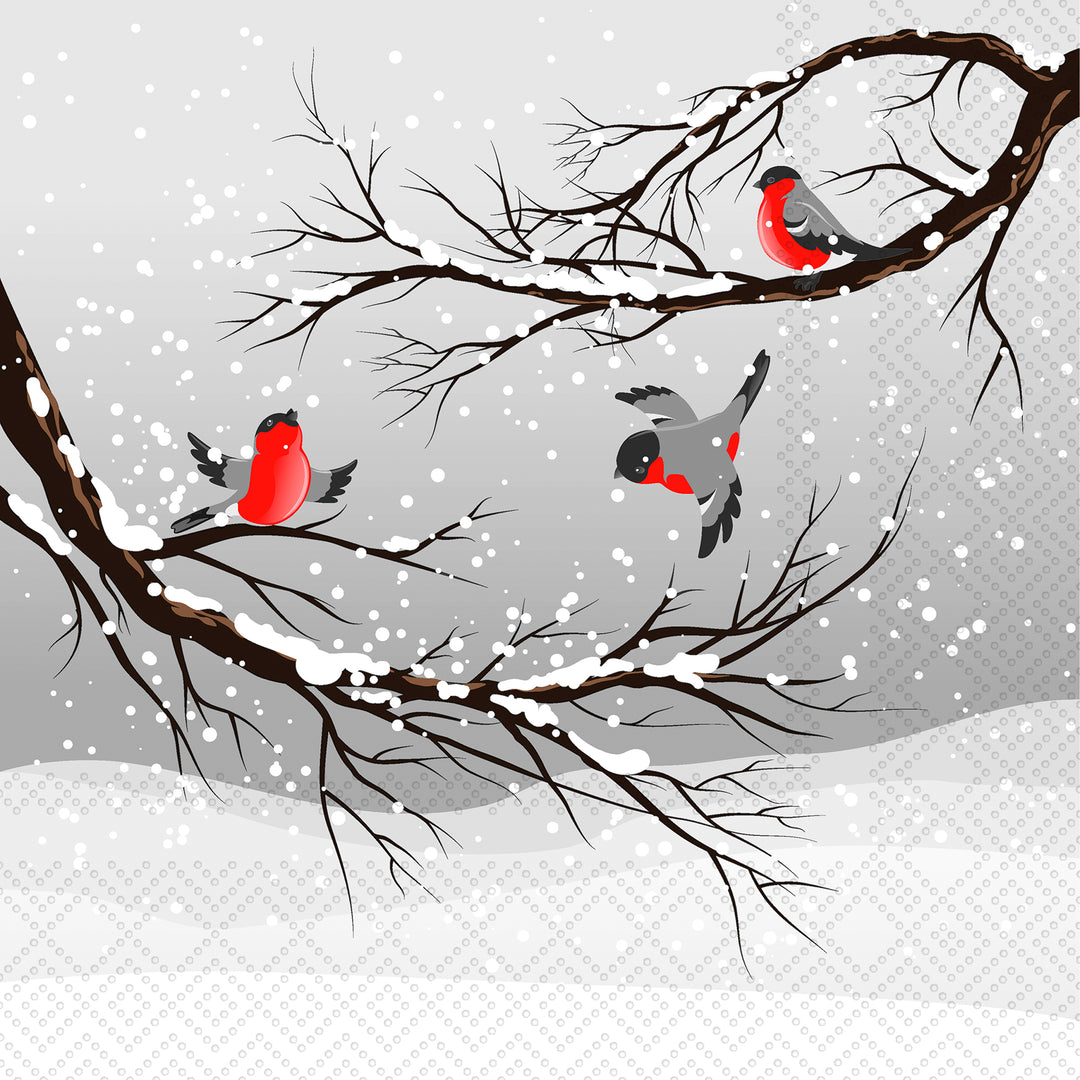 Winter Branch Cocktail Napkin