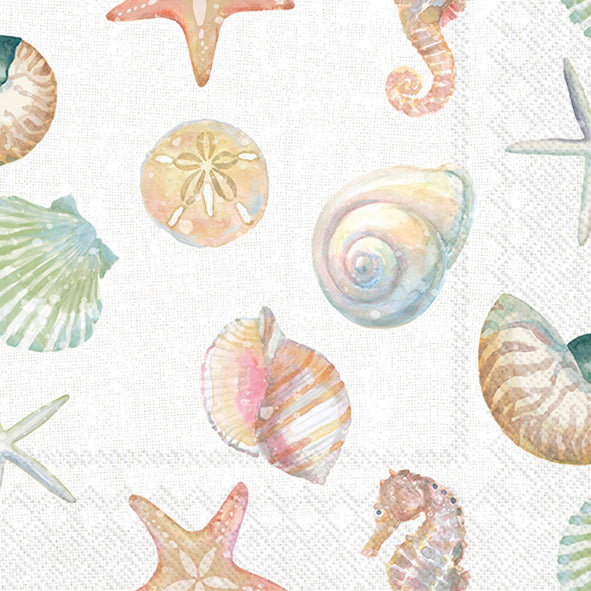 Watercolor Coast Sealife Lunch Napkin