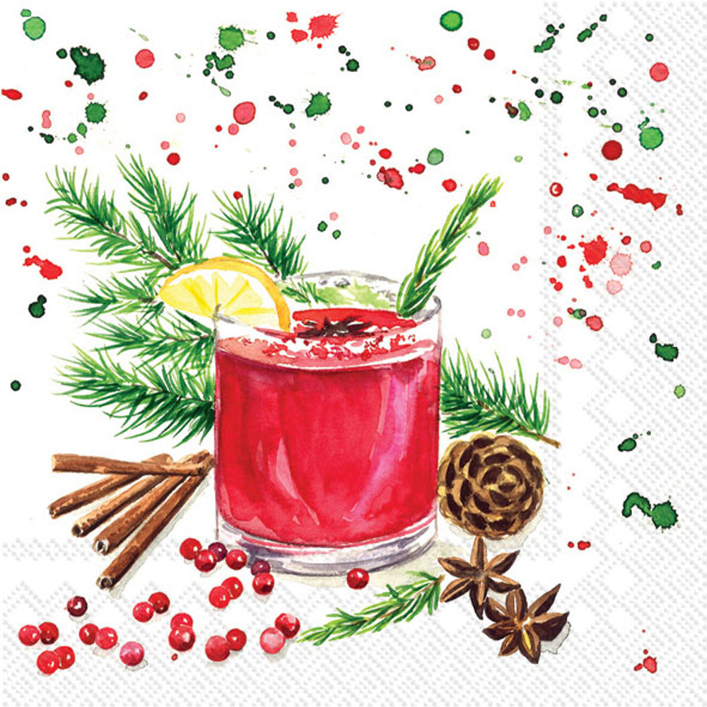 Servilleta de cóctel para cóctel navideño