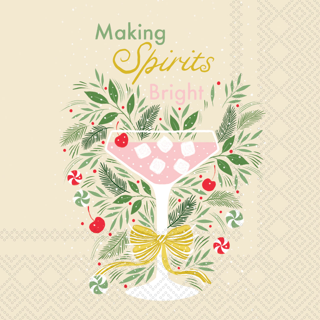 Making Spirits Bright Cocktail Napkin