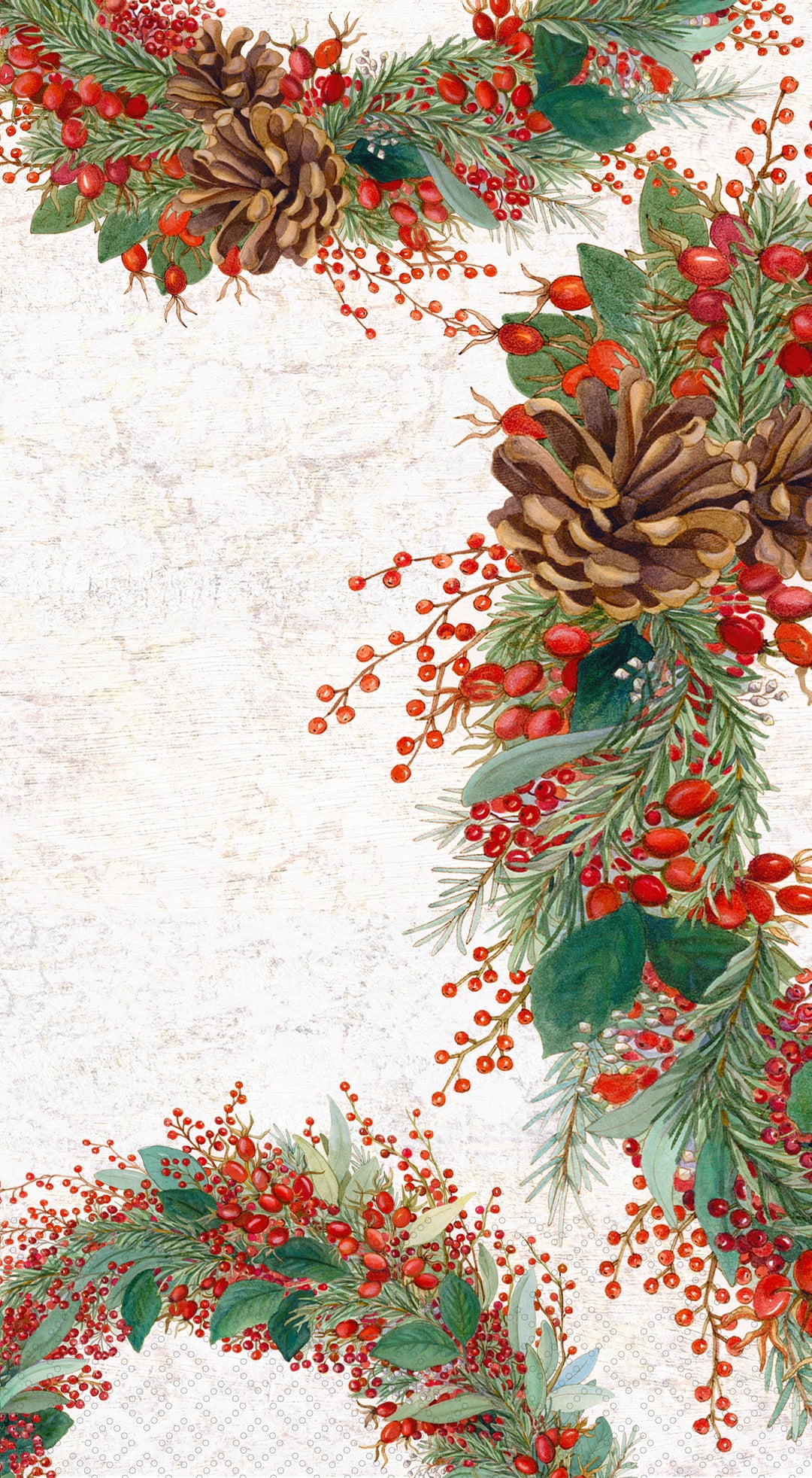 Merry &amp; Bright Wreaths Guest Towel