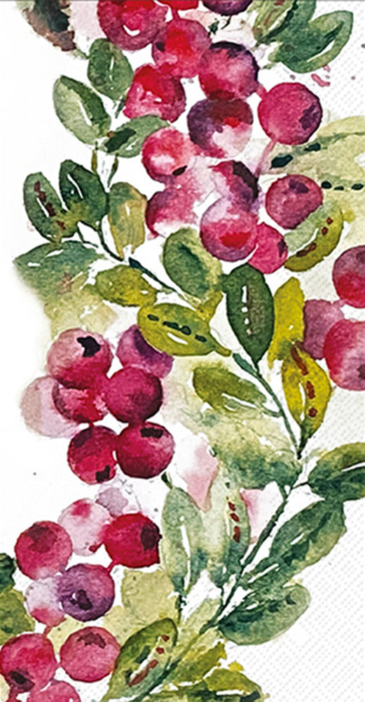Toalla de invitados con corona de arándanos