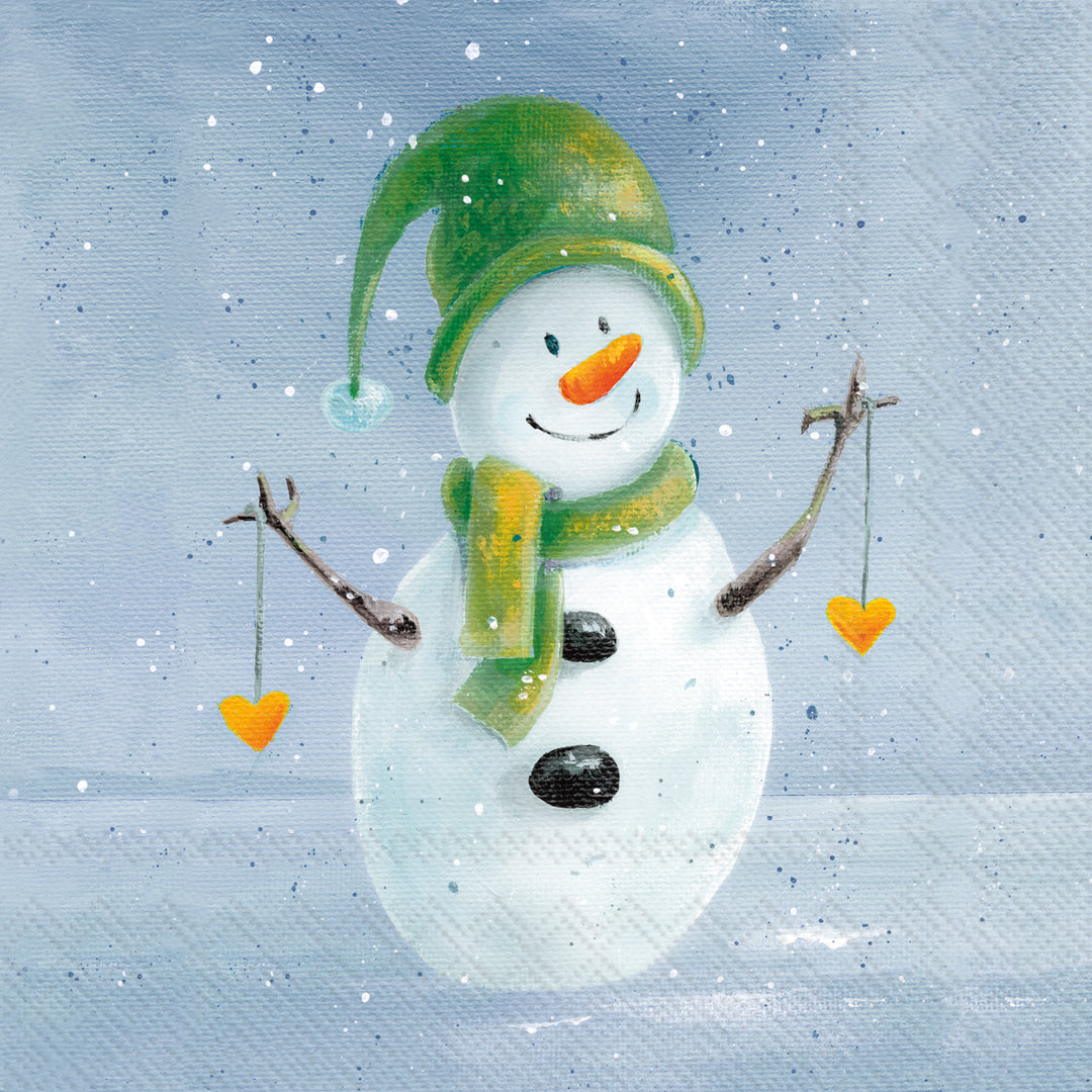 Servilleta de cóctel azul Frosty The Snow Man