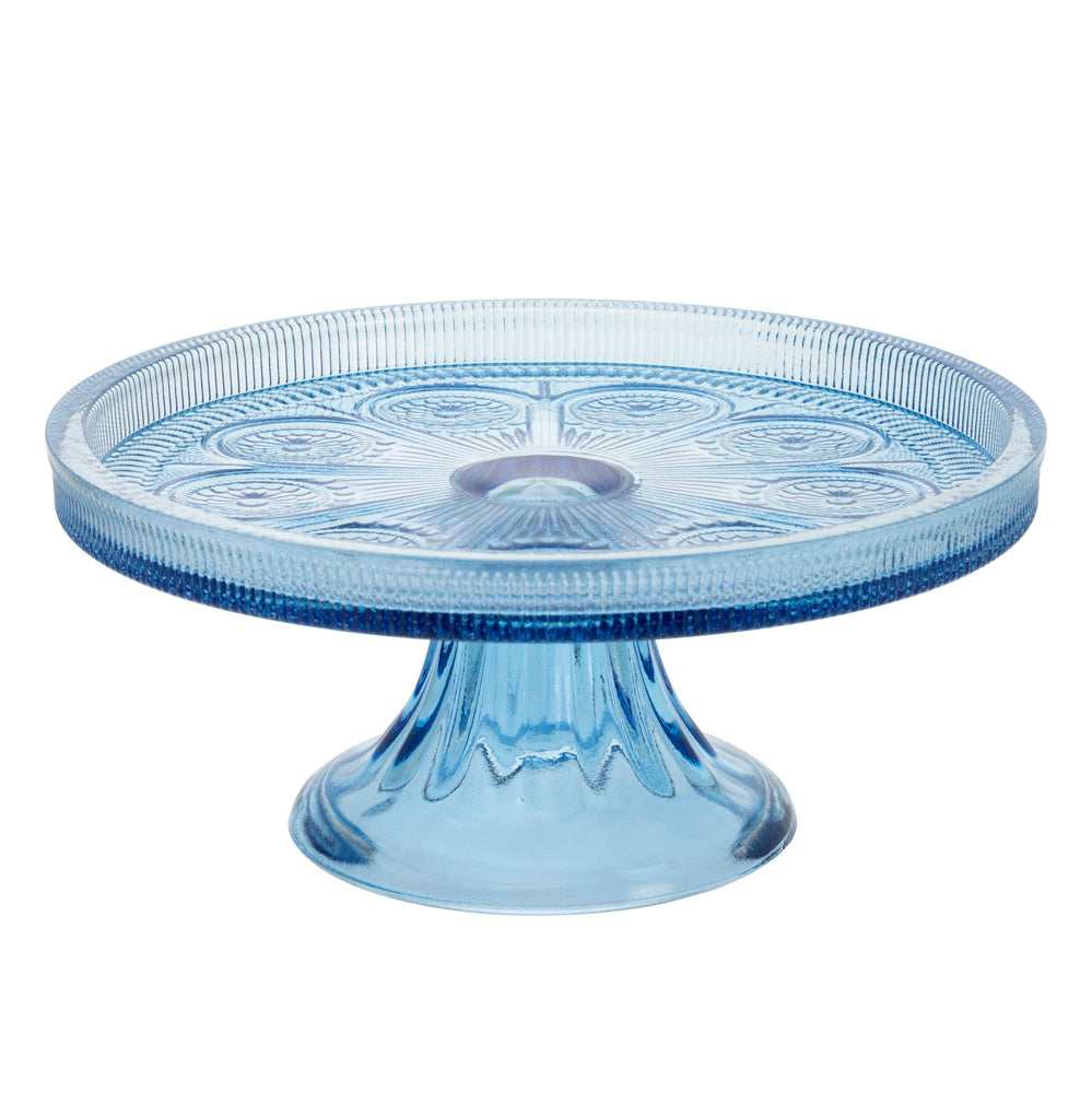 Soporte para tartas de cristal Codi azul cielo