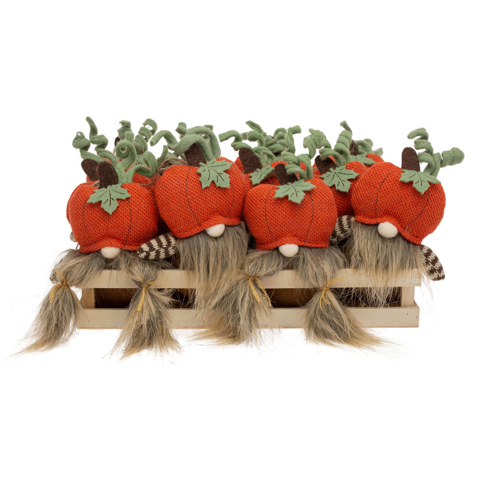 Caja de gnomos con cabeza de calabaza (juego de 12)