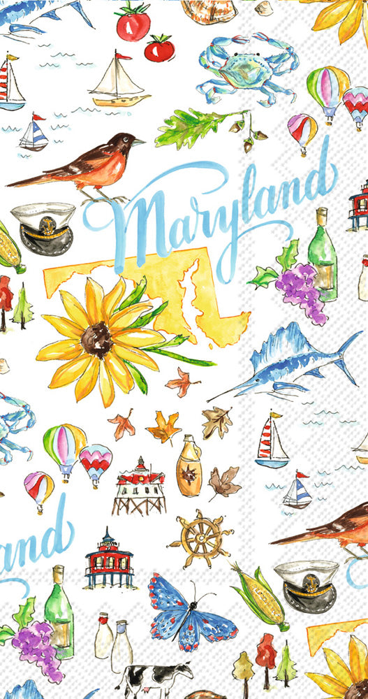 Toalla de invitados de la colección del estado de Maryland