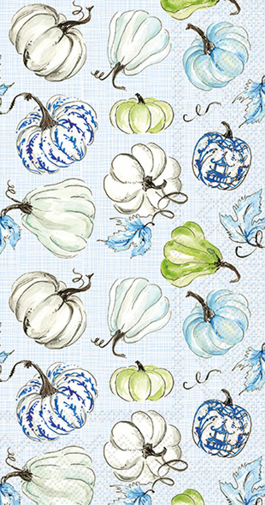 Toalla de invitados con calabazas apiladas de estilo chinoiserie