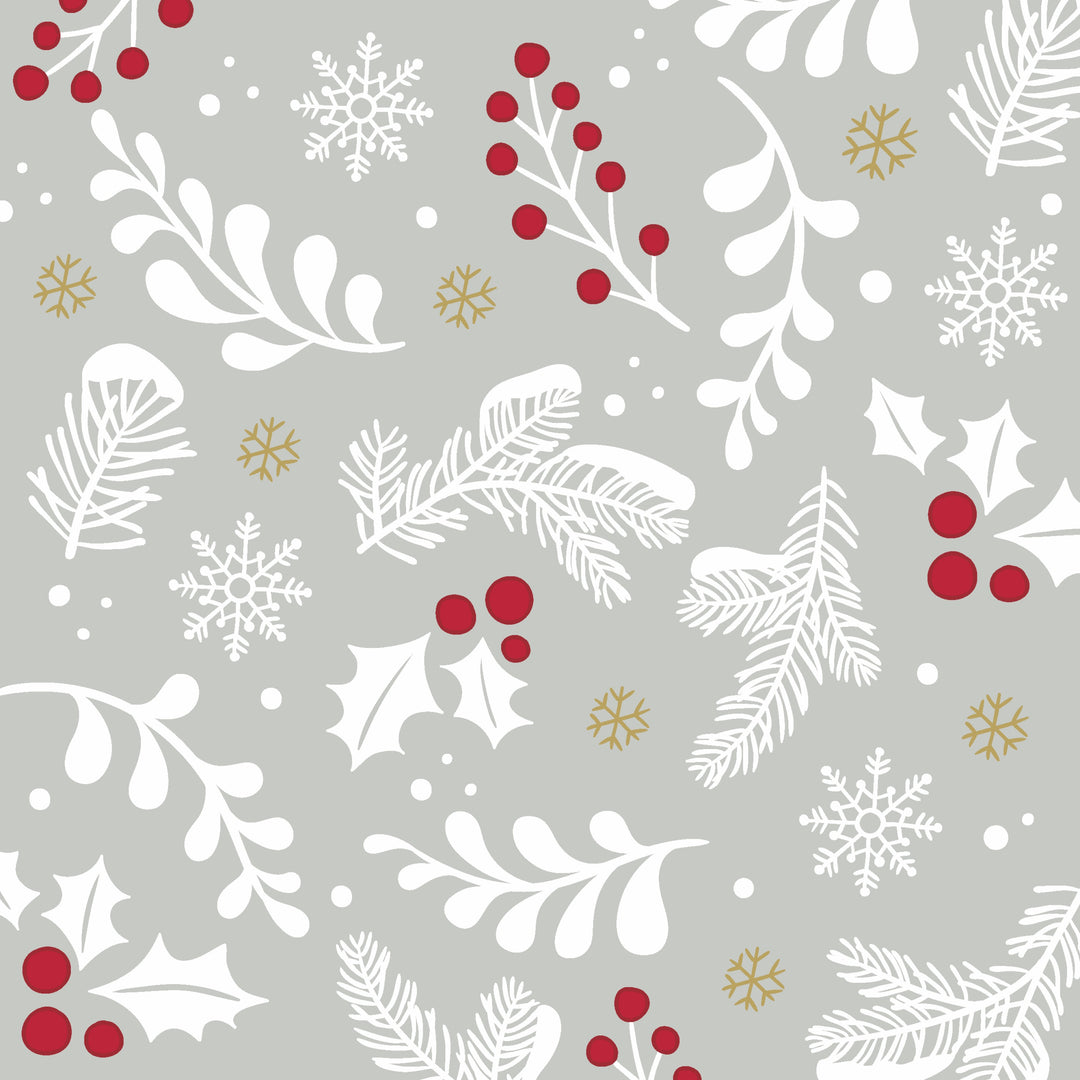 Grey Winter Lunch Napkin