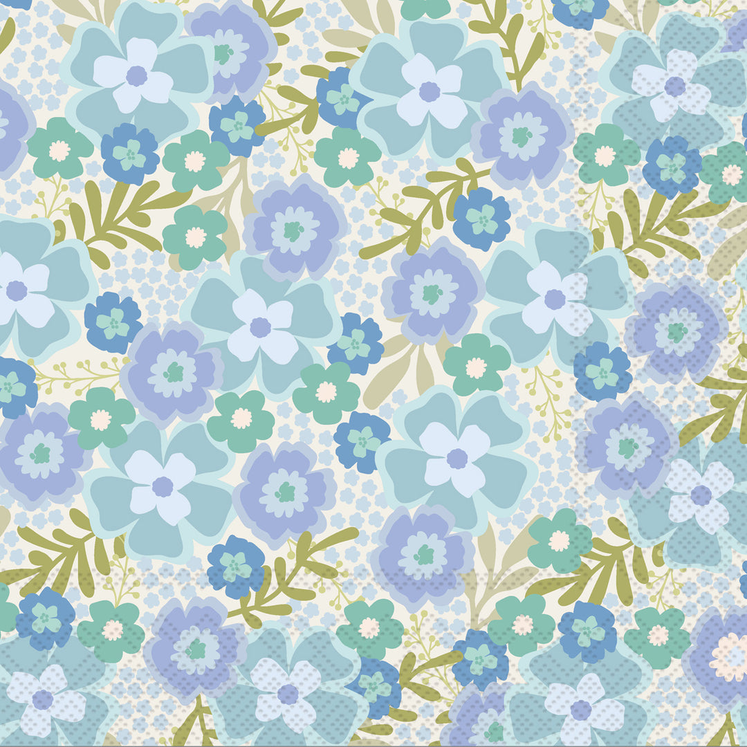 Servilleta de cóctel azul Beyond Blooms