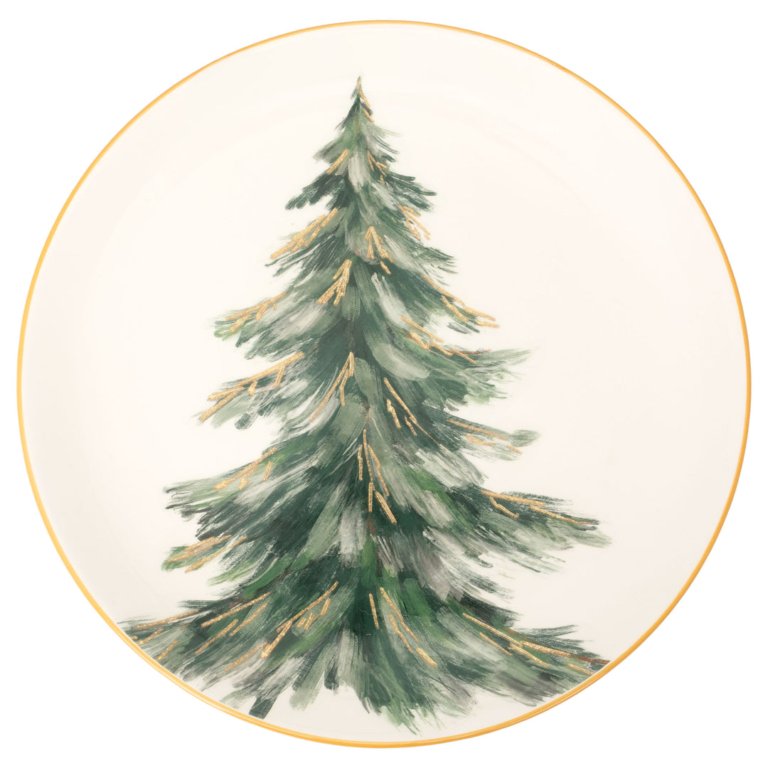 Gilded Tree Round Platter