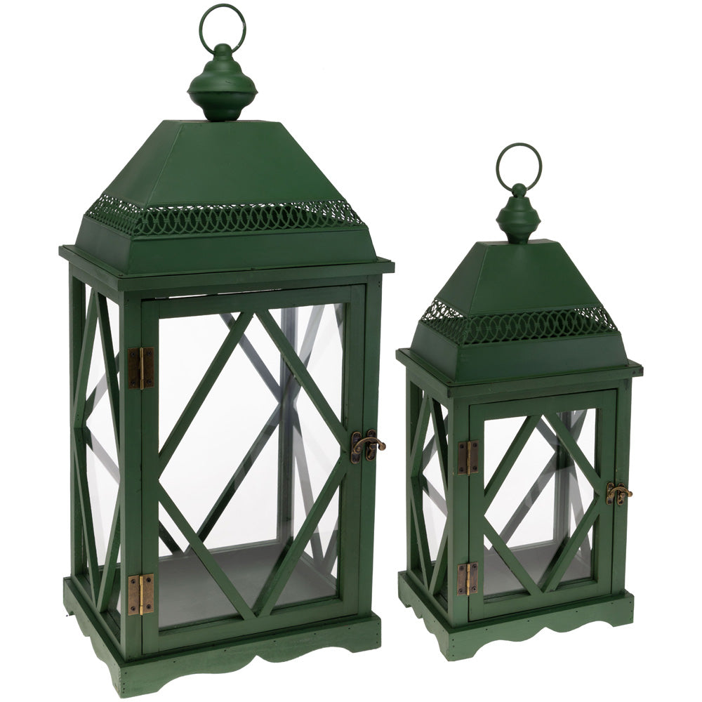 Linternas verdes de cazador French Lick (juego de 2)