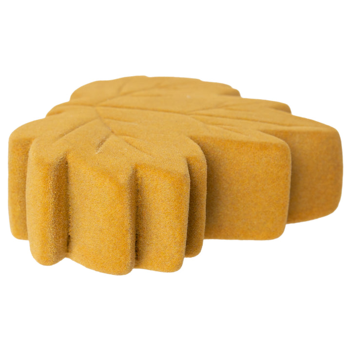 Mustard Flocked Maple Leaf