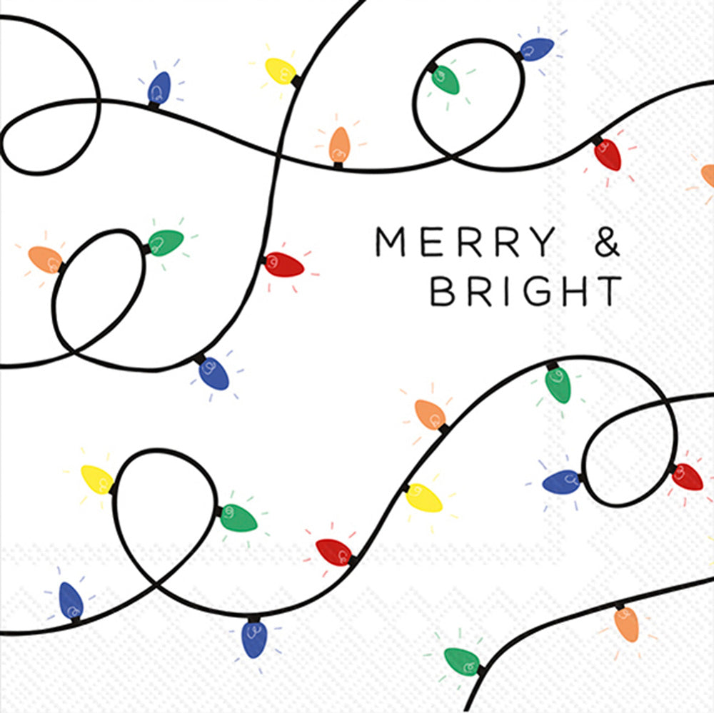 Servilleta de cóctel Merry and Bright Lights